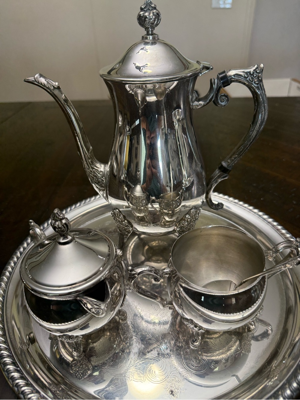 Leonard Vintage Silver 3 Pc Tea Set